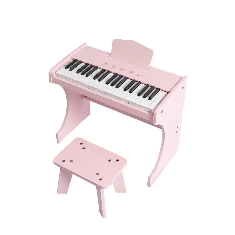 Musical Instrument No Touch - بيانو إلكتروني خشبي للأطفال، بتصميم عمودي،