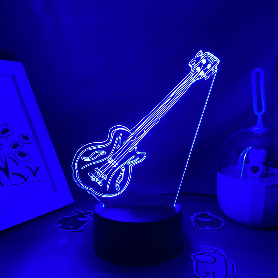 Musical Instrument No Touch - الغيتار ثلاثية الأبعاد الوهم LED أضواء